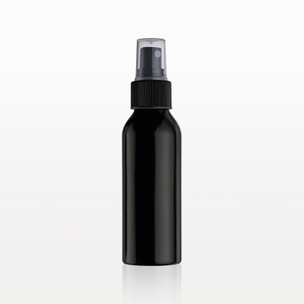 Botella Negra de Aluminio con Atomizador